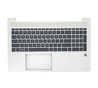 Jxjslp Repose-main de rechange pour ordinateur portable HP Probook 450 455 G8 Series avec clavier rétroéclairé M78509-001 Argenté