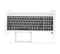 Jxjslp Repose-Poignets de Rechange pour Ordinateur Portable HP Probook 450 455 G8 avec Clavier rétroéclairé M21742-001 Argenté