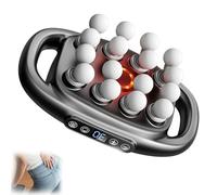 JXJXJX Pistolet de massage professionnel 16 moteurs et 8 accessoires - 30 vitesses réglables Percussion des tissus profonds pour soulager la douleur dans le dos/épaules/jambes, masseur musculaire