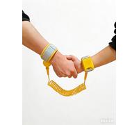 JXLESW Lien de poignet anti-perte pour enfants, laisse de sécurité pour enfants avec boucle à dégagement rapide, fermoir rotatif, verrouillage de sécurité, bobine de fil d'acier ferme (jaune)