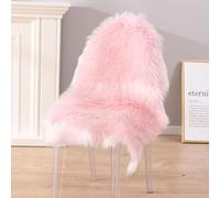 JXLOULAN Tapis Fausse Fourrure, Tapis en Peau de Mouton Synthétique Rose 60x90 cm, Carpette Moelleuse pour Chambre à Coucher, Salon, Crèche, Jet de Divan de Décoration Chaise