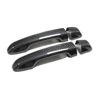 JXMFKBB /Fit for TOYOTA Land Cruiser Prado J150 2010-2023 Accessoires Véritable Fibre de Carbone Poignée de Porte Couverture Cadre Autocollant Garniture Extérieure Bodykit(2DOORS-2SENSORS)