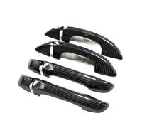JXMFKBB /Fit for Volkswagen GOLF MK6 2008-2012 accessoires véritable fibre de carbone poignée de porte couverture cadre autocollant garniture extérieure kit de carrosserie(4 DOORS-4 SENSORS,RHD)