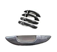 JXMFKBB /Fit for Volkswagen GOLF MK6 2008-2012 accessoires véritable fibre de carbone poignée de porte couverture cadre autocollant garniture extérieure kit de carrosserie(4 DOORS-NO SENSOR,LHD)