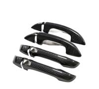 JXMFKBB /Fit for Volkswagen GOLF MK6 2008-2012 accessoires véritable fibre de carbone poignée de porte couverture cadre autocollant garniture extérieure kit de carrosserie(4 DOORS-2 SENSORS,LHD)