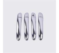 JXMFKBB Style Fibre de Carbone Chrome Poignée de Porte de Voiture Garniture Accessoires de Voiture/Fit for Mazda Cx5 2012-2020(Silver no button)