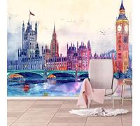 JXMFYY Papier Peint Mural Ville de Londres 300x210cm Papier Peint Panoramique Intissé Chambre Salon Décoration Chambre Garcon Murale Stickers Muraux Xxl Poster