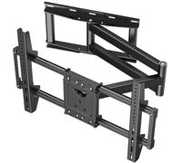 JXMTSPW Support Mural TV Inclinable et Orientable avec Bras Long Extension pour 32-80 Pouces Écrans Plats/Incurvés,Fixation Murale TV Ajustable Pivotant à 90 Degrés jusqu'à 50KG Max VESA 600x400 mm