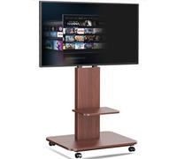 JXMTSPW Support TV sur Pied Sol avec roulettes pour 32 à 75 Pouces écran/LCD/LED/Plasma,Chariot TV à Roulette avec Étagère,réglable en Hauteur Peut Supporter jusqu'à 60 kg,VESA 200x200-600X400 mm