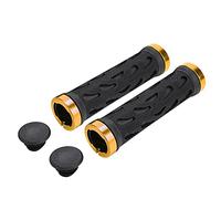 Jxngery 1 paire de poignées de guidon antidérapantes creuses en caoutchouc pour vélo de route et VTT (Or)