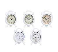 Jxngery 5 Pcs Dollhouse Miniature Alarm Clock Retro Design Lifelike Simulation Life Scene Mini Alarm Clock Model for 1/12 Scale