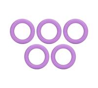 Jxngery 5 pièces bébé Anneau de Dentition en Silicone Souple Jouet Infantile sûr élastique soulagement des gencives Bracelet de Dentition pour Voyage à Domicile (Violet Moyen)