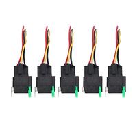 Jxngery 5 pièces relais automobile 12V DC 30A 4 broches 4 fils Kit de prise de relais de verrouillage pour véhicule