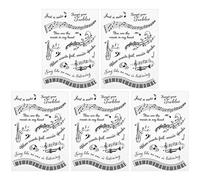 Jxngery 5 pièces tampon clair symbole musical modèle bricolage tampons en caoutchouc de Silicone Transparent T1731