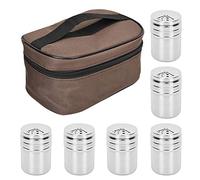 Jxngery 6 pièces Pot d'assaisonnement Pot de sel Pot d'assaisonnement de Cuisine avec Sac de Rangement Barbecue de Camping en Plein air