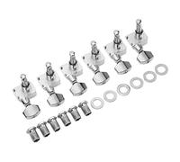 Jxngery 6 Sets Guitar Tuning Peg Ferm Ferm String Tunner Machine Head Kit de Guitare électrique Réglage Lisse en Alliage en Zinc à Fixation serrée