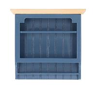 Jxngery Armoire de Maison de poupée Modèle Miniature Fabrication Fine Vitrine Miniature en Bois Composite (Bleue)