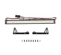 Jxngery Barre de lumières LED de Voiture télécommandée avec Support en Forme de L 147 mm/5,8 Pouces Phare de Lampe de Toit en métal 48 LED de Remplacement pour SCX -4-6 D90 4WD