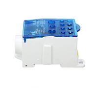 Jxngery Boîte de jonction de bornier d'épissure de rail Din Boîte de distribution d'énergie unipolaire 690 V 250 A (Bleue)