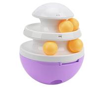 Jxngery Cat Turntable Toys Track Adjustable Leakage Device Cat Leaky Food Ball for Cats Dogs (Violette)