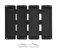 Jxngery chargeur de panneau solaire pliable 14 W double sortie USB 0-2,5 A taux de conversion 20,5% chargeur solaire pour extérieur 5 V (Noire)