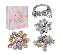 Jxngery Charm Bracelet Making Kit Basic Bracelets Colored Beads Pendants Jewelry Making Kit for Birthday Party Game Gifts (Couleur)