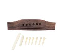 Jxngery Chevalet de Guitare Acoustique en Palissandre, Ensemble de Remplacement, matériau Dur teinté pour de Meilleures Performances, Couleur du Bois, léger et Durable