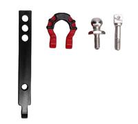 Jxngery Crochet de remorquage d'attelage de remorque RC en métal récepteur d'attelage de remorque en Alliage Haute résistance pour Accessoires sur chenilles 1/8 1/10 RC (Boucle rouge)