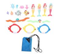 Jxngery Ensemble de Jouets de Piscine de plongée pour Enfants Jouets de Jeu sous-Marin de Piscine Anneaux de Poisson colorés et Accessoires