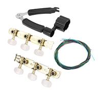 Jxngery Ensemble d'outils de Guitare 3in1 Accessoire d'instruments Noirs avec têtes de Machine à plaques dorées kit de réparation pour Les guitaristes