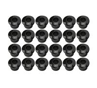 Jxngery Ferrules de Bouton de Guitare 24pcs Guitare 10 mm matériaux Plastiques en Haute Performance Semi-Conception de pièces de Guitare fermées (Noir)