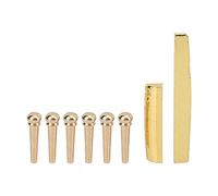 Jxngery Guitare Chevilles Noix Selle Pont Pont gl27 Ballad Brass Golden End Bouton Fixation Tool pour acousitc Guitare