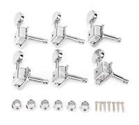 Jxngery Guitare Vintage Tuning Pegs Semi Fermed 6 Clés de Tuner Droit Accessoires de Guitare chromés avec vis et Prises pour Une Installation Simple Applicable aux Amateurs d'instruments