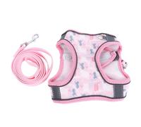 Jxngery Harnais pour Animaux de Compagnie Laisse Respirante réglable réfléchissante Gilet de Marche pour Chien Laisse pour Petits et Moyens Chats (S)