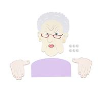 Jxngery Illustration de clôture de cour, jouet Puzzle en forme de vieil homme et de dame, décoration de jardin (grand-mère)