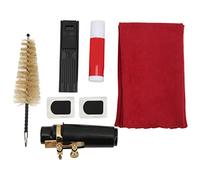 Jxngery Kit de nettoyage pour bec de saxophone soprano, brosse, ligature, graisse pour liège, outil d'entretien, performance musicale, anche ABS