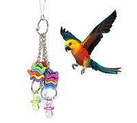 Jxngery Pet Perroquet Non Toxique en Plastique Mamelon Anneau Chaîne à Mâcher Mordre Suspendu Balançoire Jouet Cage À Oiseaux Accessoires