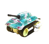 Jxngery Petit réservoir de fer mécanique jouet modèle de véhicule jouets de voiture à remonter pour enfants apprenant l'éducation