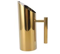 Jxngery Pichet à Eau 1L Pichet à Boisson à Corps Droit en Acier Inoxydable 304 avec Bec Anti-déversement pour thé aux Fleurs de Cocktail thé infusé à Froid (Or)