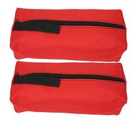 Jxngery POLYESTER OUTIL SAC ORGANISATEUR FERMETURE À GLISSIÈRE EXTÉRIEUR STOCKAGE FACILE PORTER LARGE BAS H ROME 2PCS (Rouge)