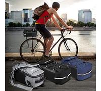 Jxngery Sac de Coffre de vélo Sac Isotherme Sac de Support arrière Multifonctionnel Sac de Guidon de Scooter Sac à bandoulière Sac de Rangement de Bagages de Cycle Sacoche (Grise)