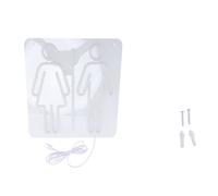 Jxngery Toilettes LED Enseigne Au Néon Alimenté par USB Attrayant Support Mural LED Néon pour Toilettes Hôtel Centre Commercial