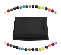 JXNVHJ 6/8 Baleines Tissu De Rechange pour Parapluie, Housse De Rechange pour Parasol Ronde De 2/2.3/2.5/2.7/3/3.5 M UV50+ Toile De Rechange pour Parasol Déporté(Black,11.4ft (350cm)/8 Arms)