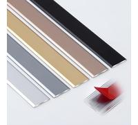 JXNVHJ Bande De Séparation De Sol Auto-adhésive - 90cm×3 Pièces - Bande De Transition en Aluminium - Barre De Seuil pour Carrelage/stratifié/Moquette - Profilé De Transition(Gold,1.5cm)