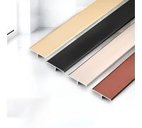 JXNVHJ Bande De Seuil De 90cm De Long, Barre De Seuil, Imperméable Profil De Transition en T pour Joindre Les Espaces De Sol, Tapis, Couvre-seuil, Carreaux De Sol(Purple Gold,1.5cm)