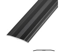 JXNVHJ Bande De Transition De Sol en Aluminium - Largeur 6 Cm Barre De Seuil Profilé De Transition, Disponible en Plusieurs Finitions(Black,90cm)