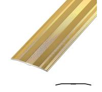 JXNVHJ Bande De Transition De Sol en Aluminium - Largeur 6 Cm Barre De Seuil Profilé De Transition, Disponible en Plusieurs Finitions(Gold,130cm)