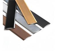 JXNVHJ Bandes De Transition De Sol en Aluminium, Barre De Seuil | Alu Anodisé | Profilé De Transition, pour Sols Stratifiés, Transition De Sol en Vinyle, Facile À Installer(Black,3.3cm)