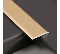 JXNVHJ Profil De Transition Autoadhésif, Bande De Transition De Sol en Aluminium, Largeur : 2/3,3/7 Cm, Seuil De Porte Barre, Bandes De Garniture De Porte(Gold,7cm)