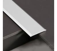 JXNVHJ Profil De Transition Autoadhésif, Bande De Transition De Sol en Aluminium, Largeur : 2/3,3/7 Cm, Seuil De Porte Barre, Bandes De Garniture De Porte(Silver,7cm)